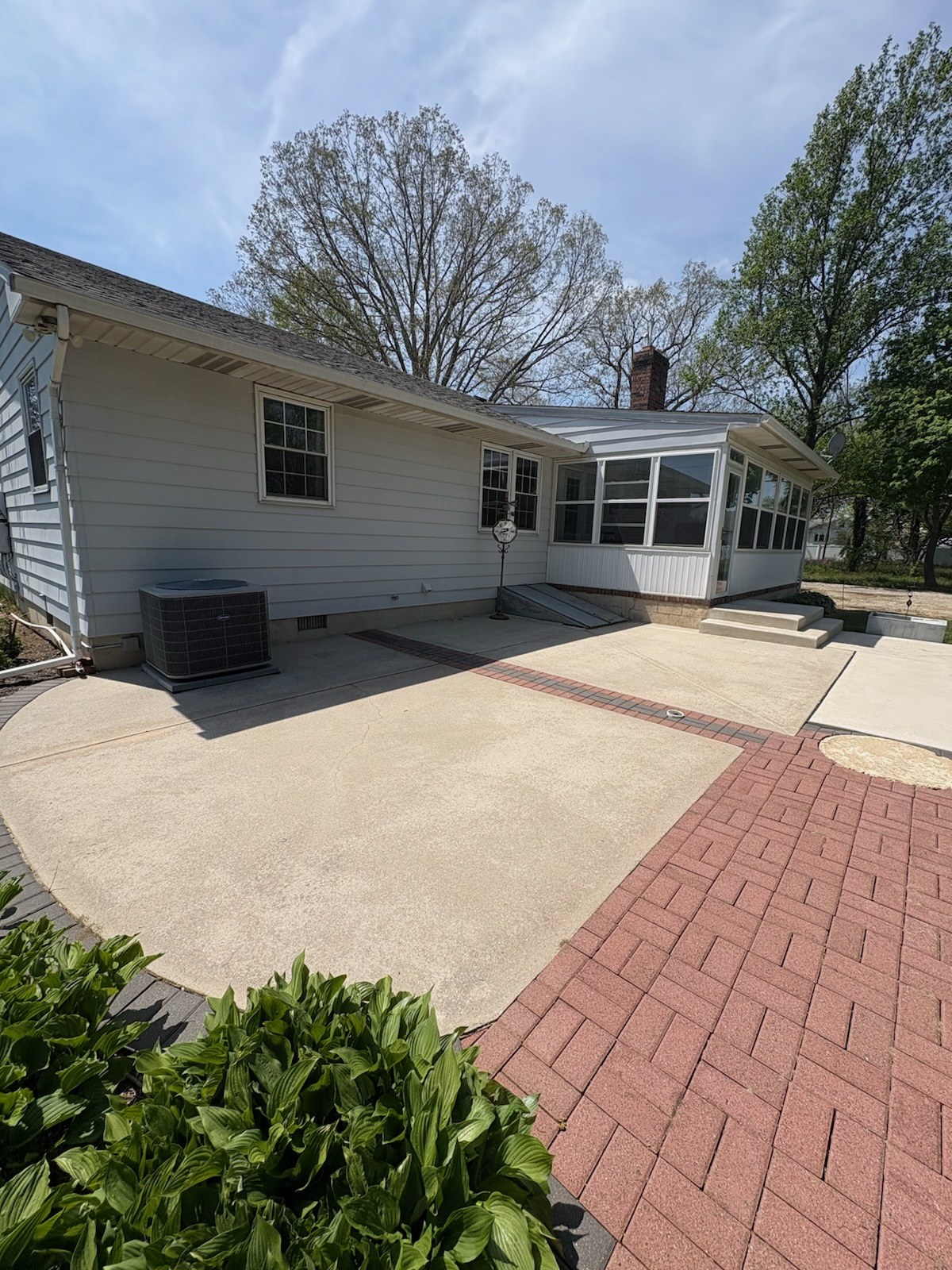 Patio after cleaning