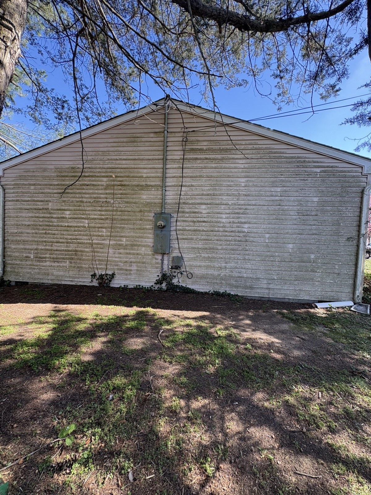 Gable siding before
