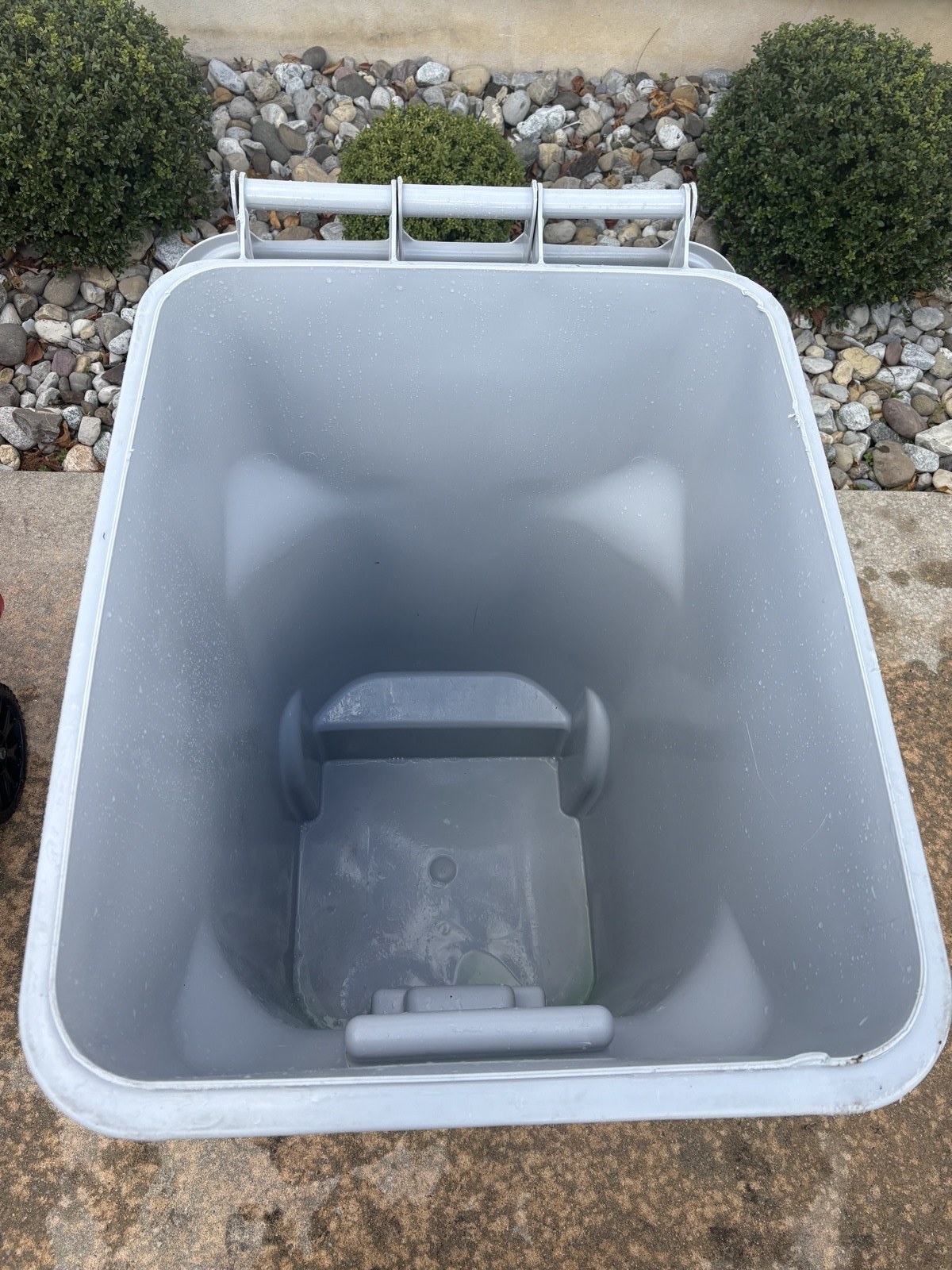 Sanitized trashcan after