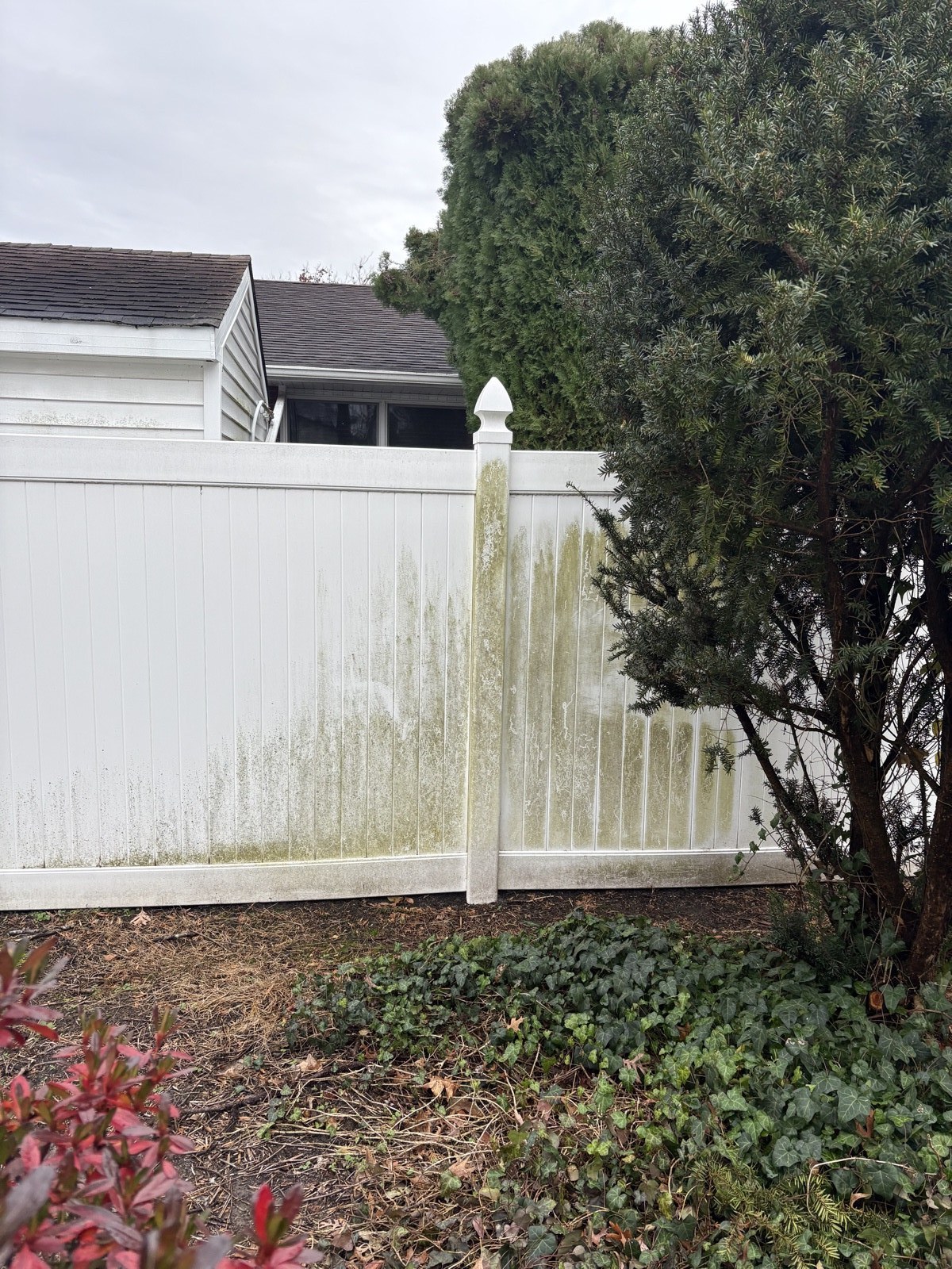 PVC fence before